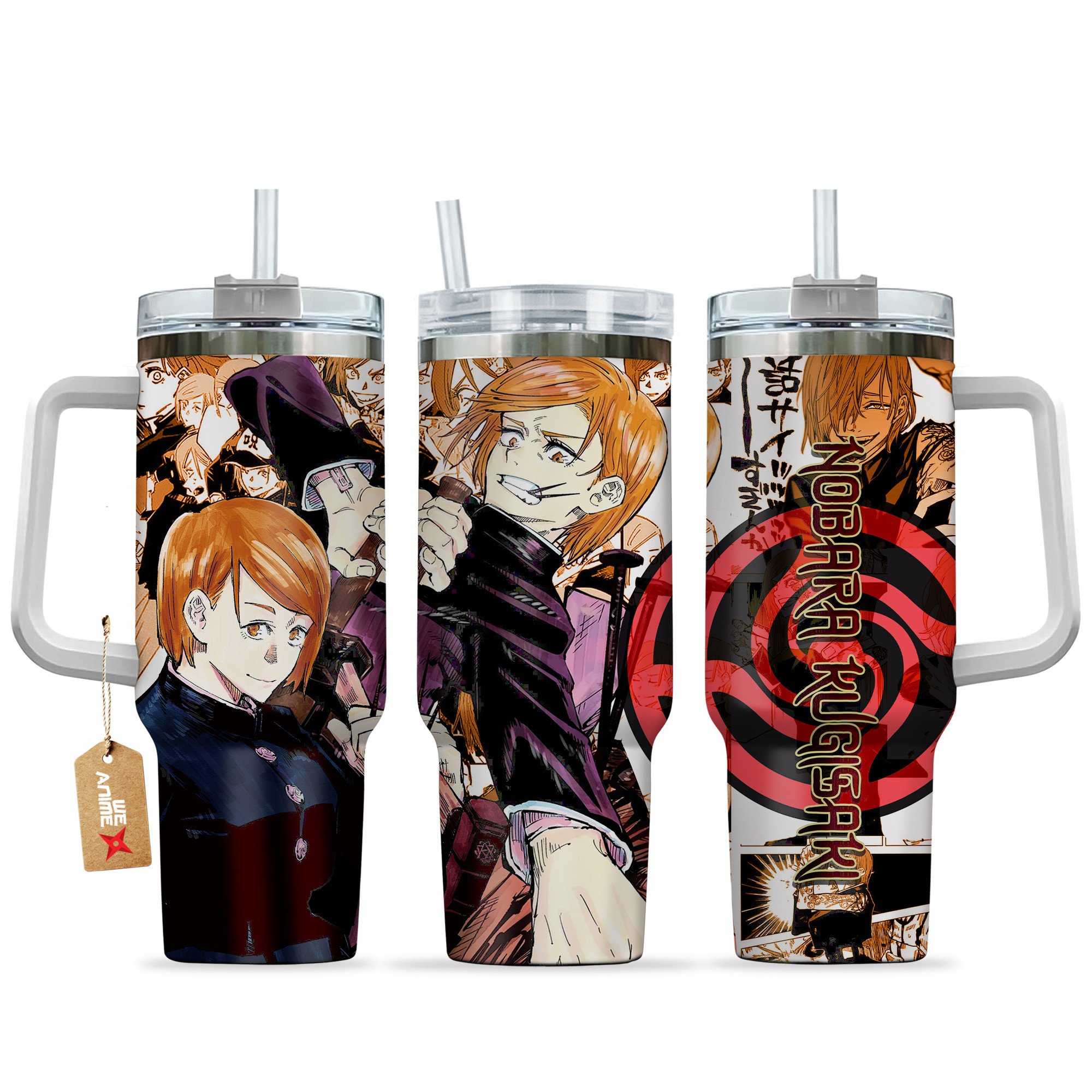 Nobara Kugisaki Jujutsu Kaisen Anime Custom Stanley Quencher 40oz Stainless Steel Tumbler With Handle