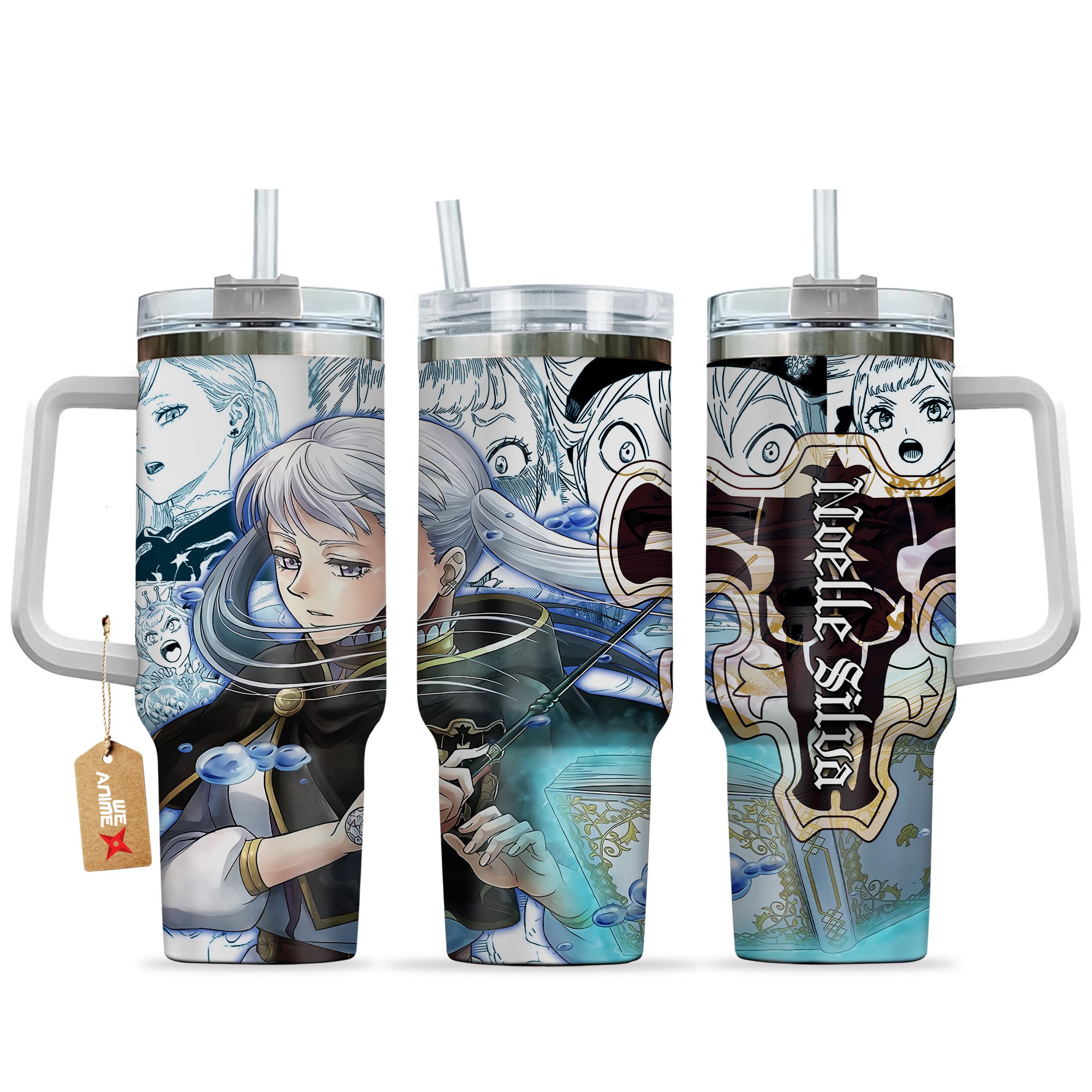 Noelle Silva Black Clover Anime Custom Stanley Quencher 40oz Stainless Steel Tumbler With Handle