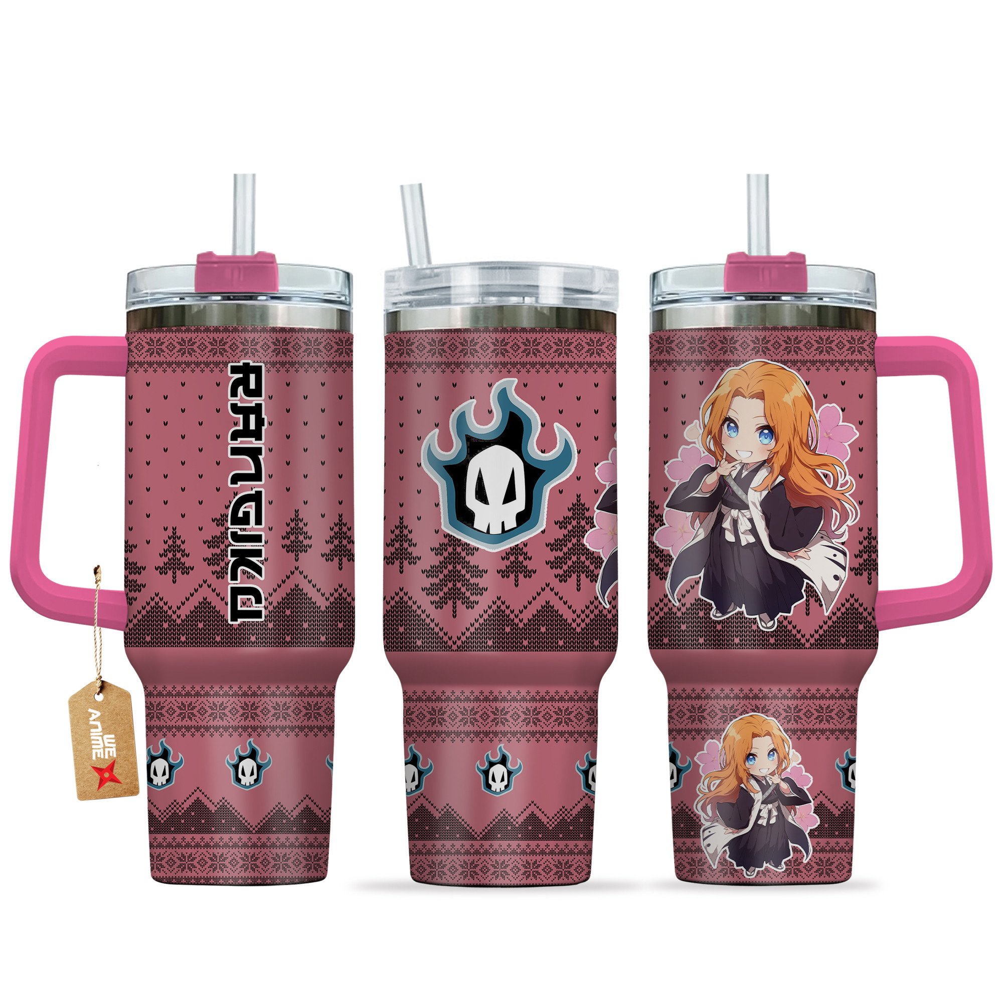 Rangiku Bleach Anime Custom Stanley Quencher 40oz Stainless Steel Tumbler With Handle