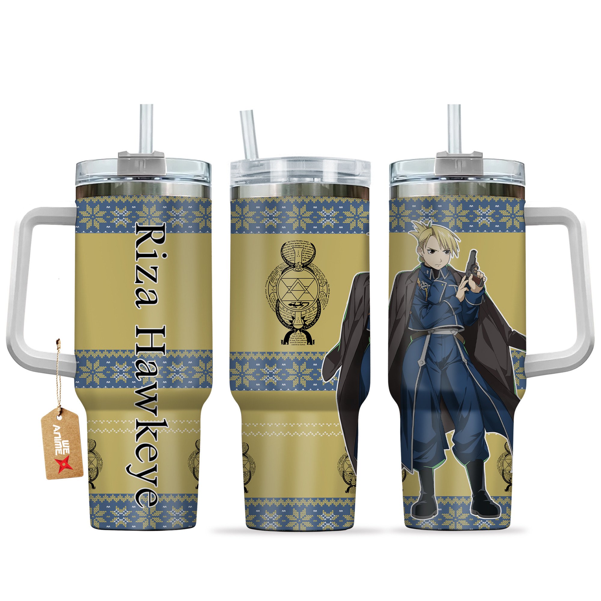 Riza Hawkeye Fullmetal Alchemist Anime Custom Stanley Quencher 40oz Stainless Steel Tumbler With Handle