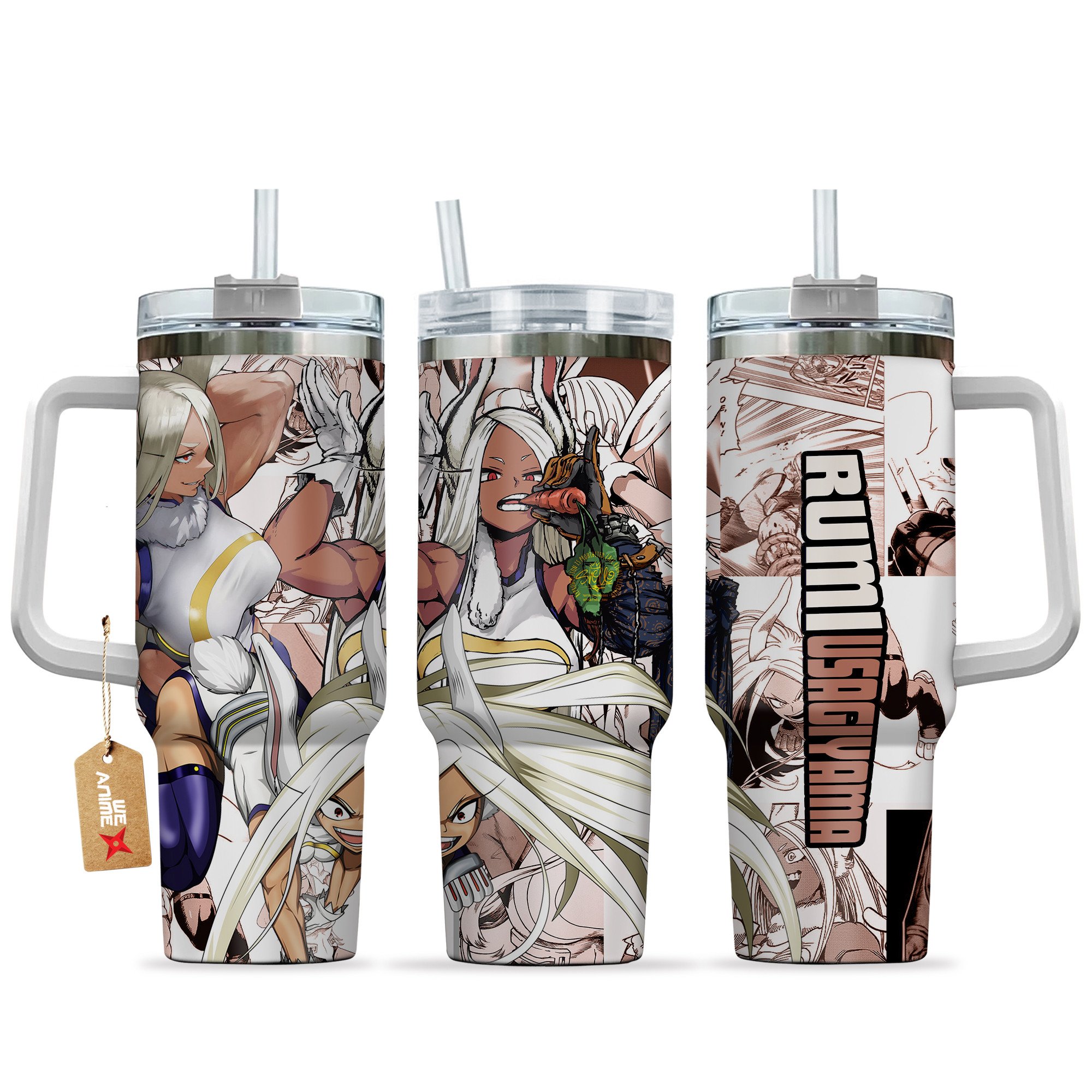 Rumi Usagiyama (Mirko) My Hero Academia Anime Custom Stanley Quencher 40oz Stainless Steel Tumbler With Handle