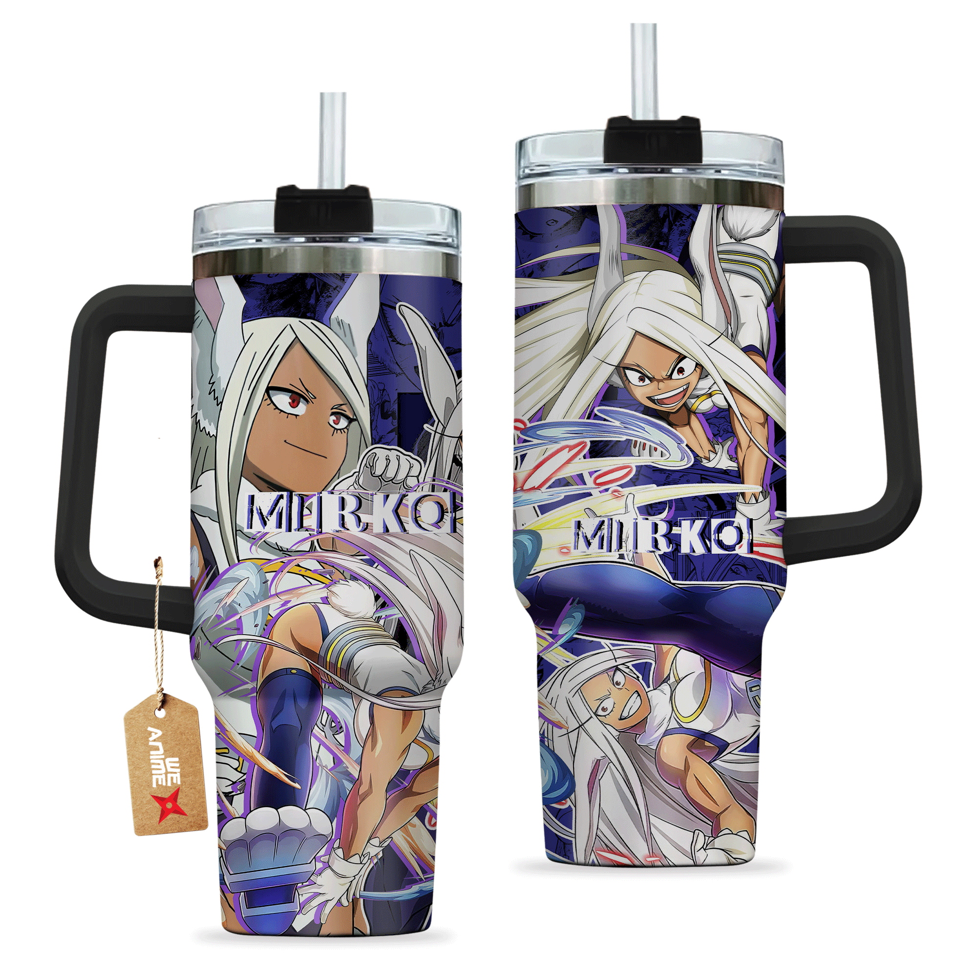 Rumi Usagiyama My Hero Academia Anime Custom Stanley Quencher 40oz Stainless Steel Tumbler With Handle