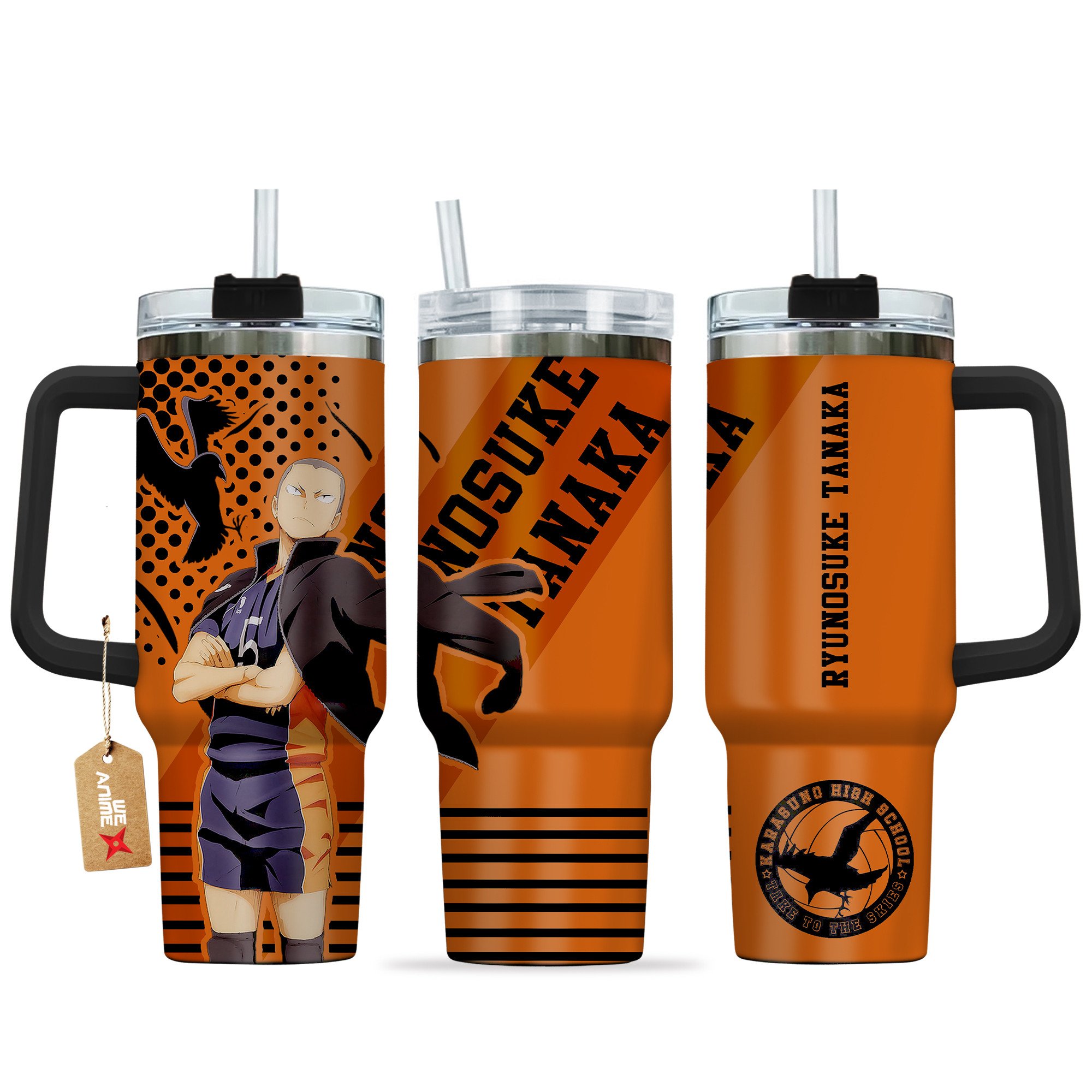 Ryunosuke Tanaka Haikyu!! Anime Custom Stanley Quencher 40oz Stainless Steel Tumbler With Handle