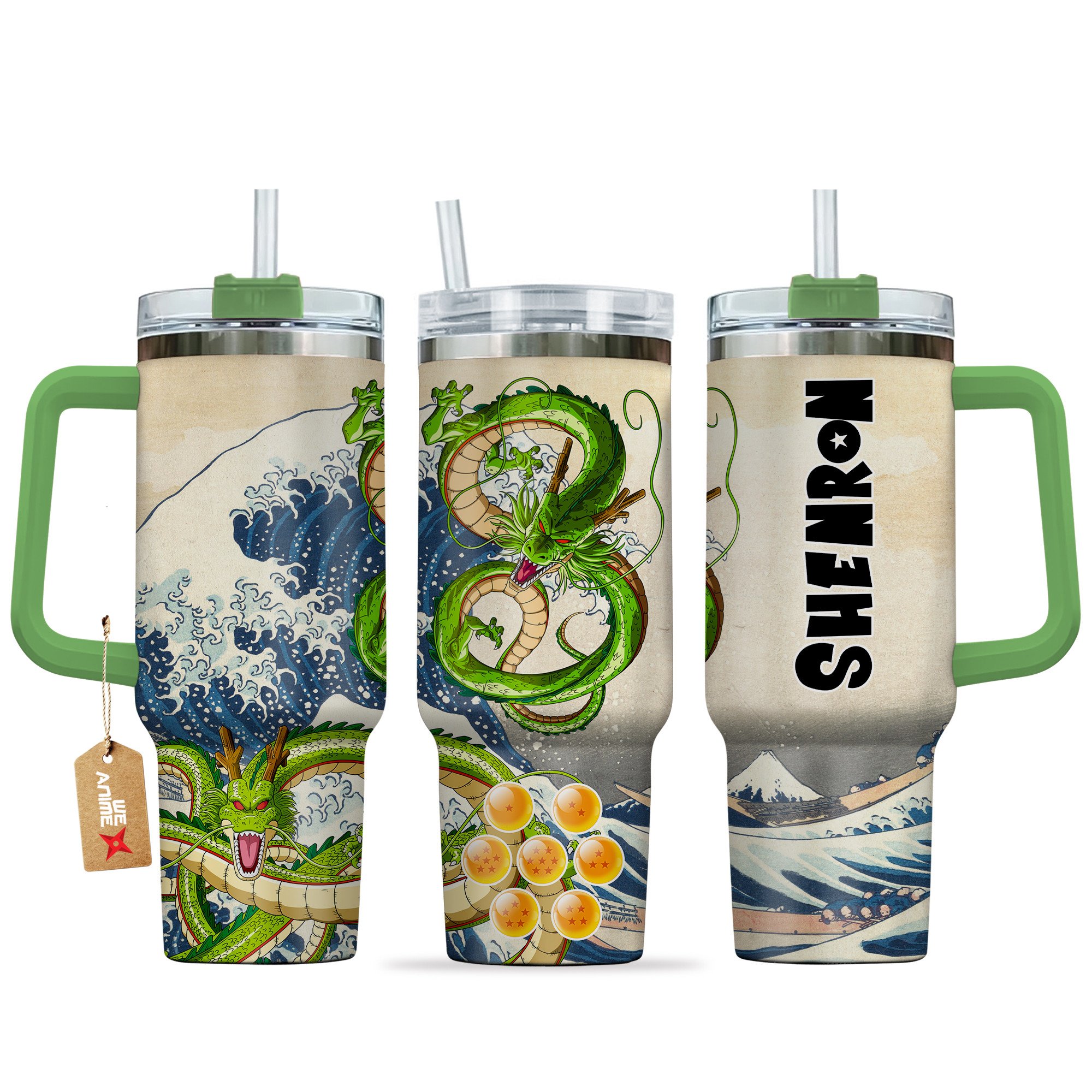 Shenron Dragon Ball Anime Custom Stanley Quencher 40oz Stainless Steel Tumbler With Handle