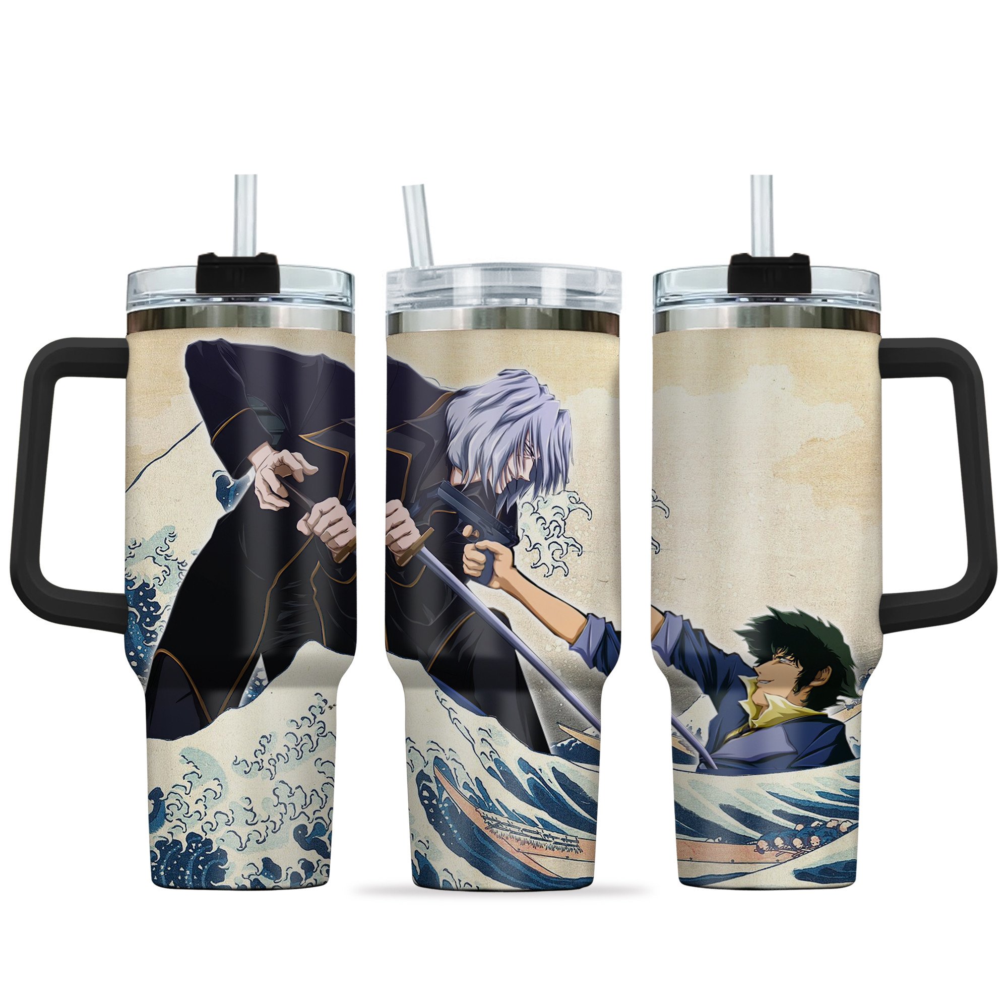 Spike x Vicious Anime Custom Stanley Quencher 40oz Stainless Steel Tumbler With Handle