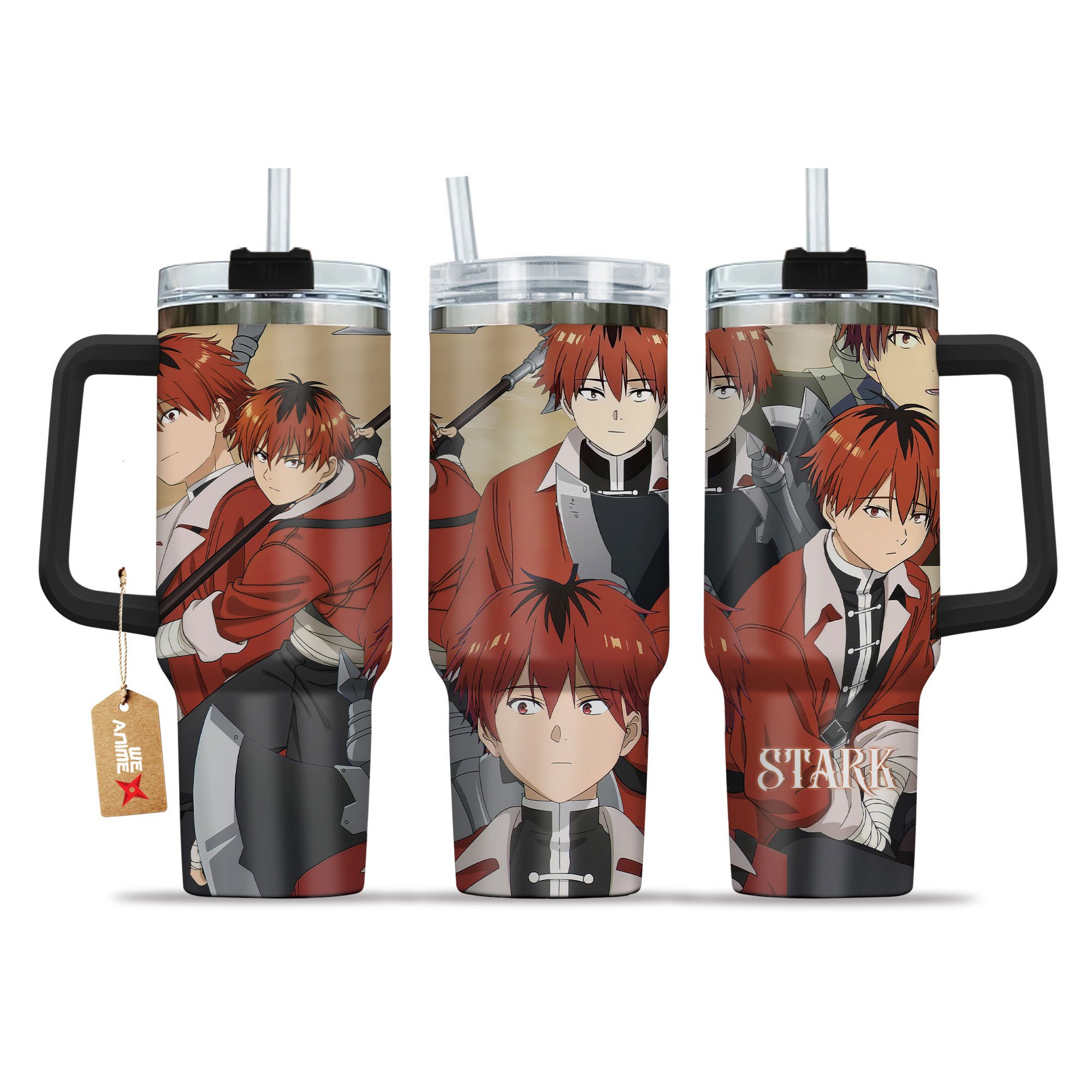 Stark Sousou No Frieren Anime Custom Stanley Quencher 40oz Stainless Steel Tumbler With Handle