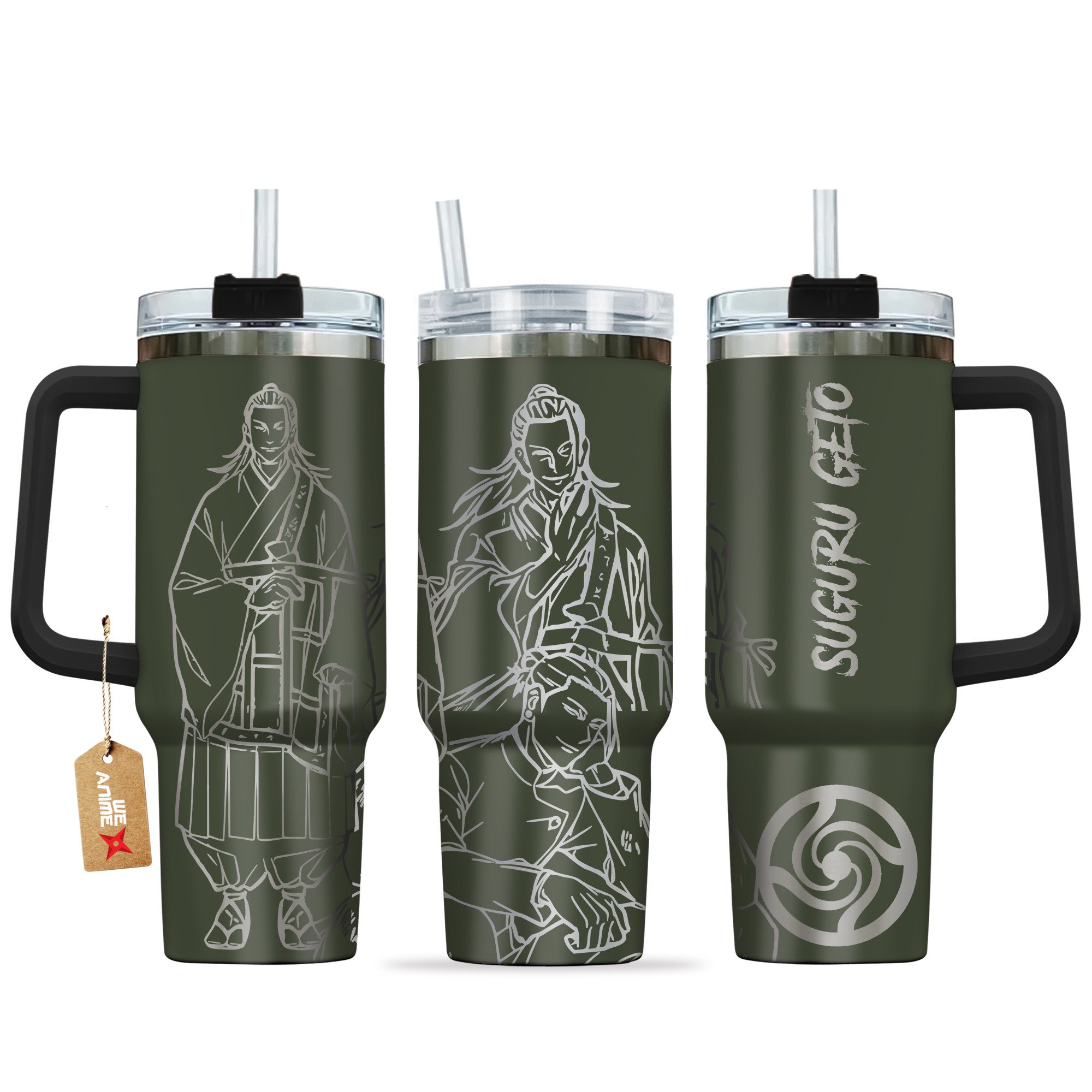Suguru Geto Jujutsu Kaisen Anime Custom Stanley Quencher 40oz Stainless Steel Tumbler With Handle