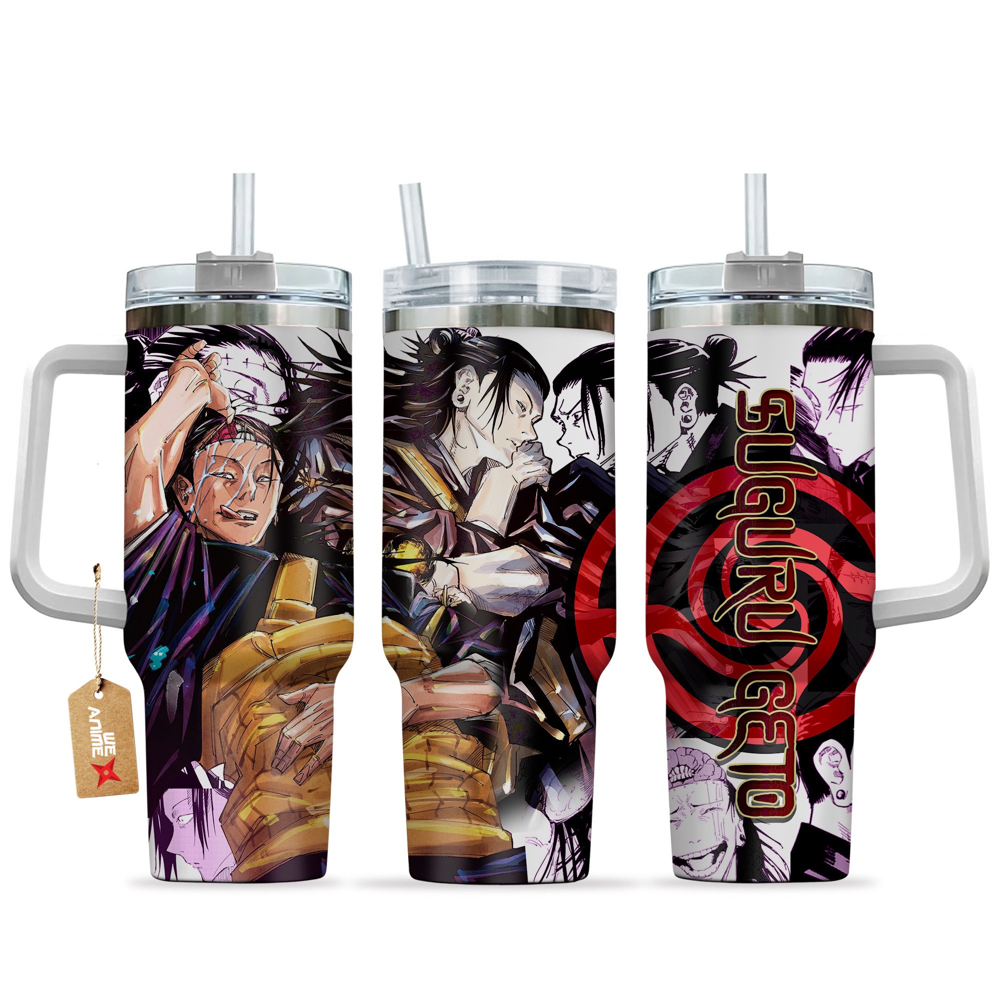 Suguru Geto Jujutsu Kaisen Anime Custom Stanley Quencher 40oz Stainless Steel Tumbler With Handle