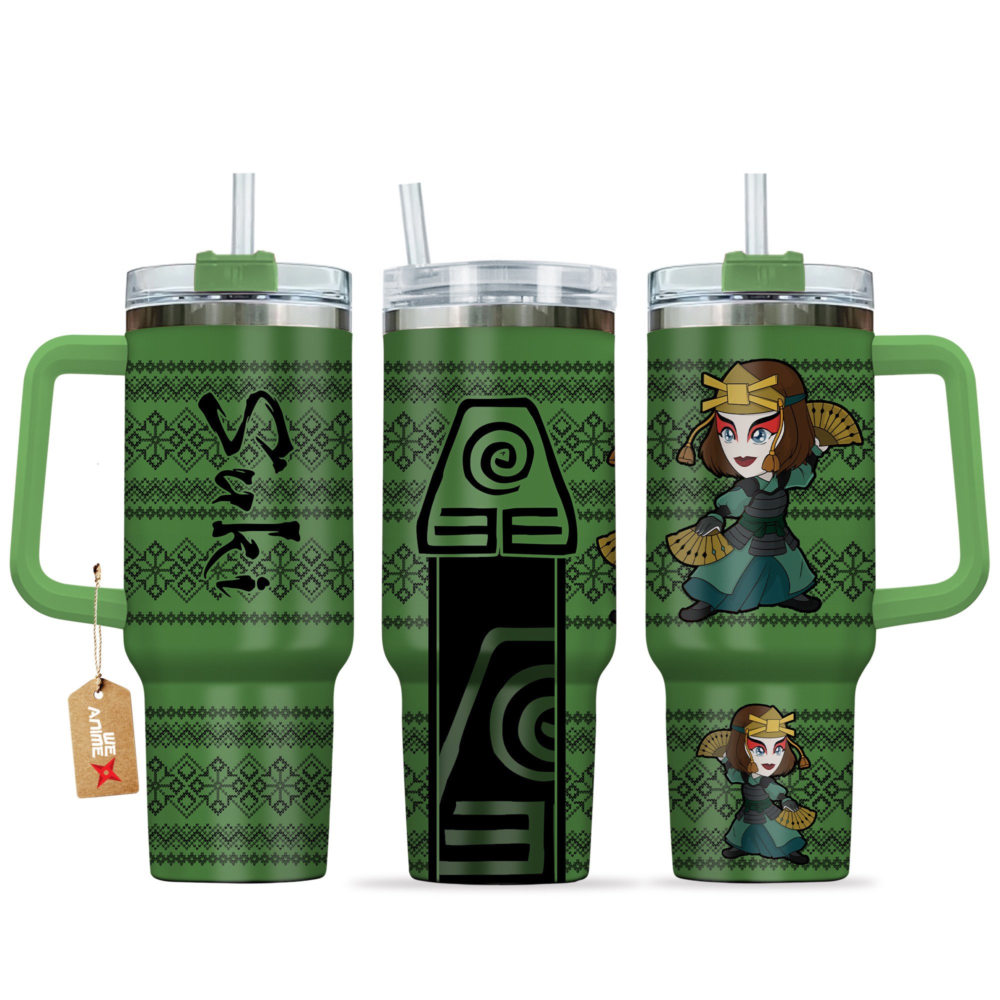 Suki Avatar Anime Custom Stanley Quencher 40oz Stainless Steel Tumbler With Handle