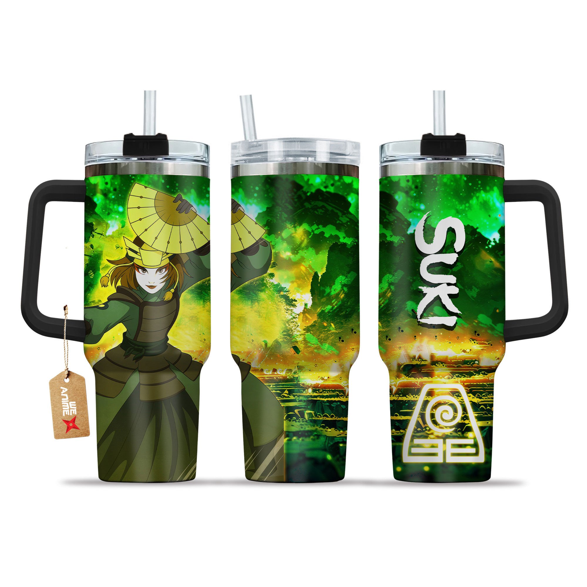 Suki Avatar Anime Custom Stanley Quencher 40oz Stainless Steel Tumbler With Handle