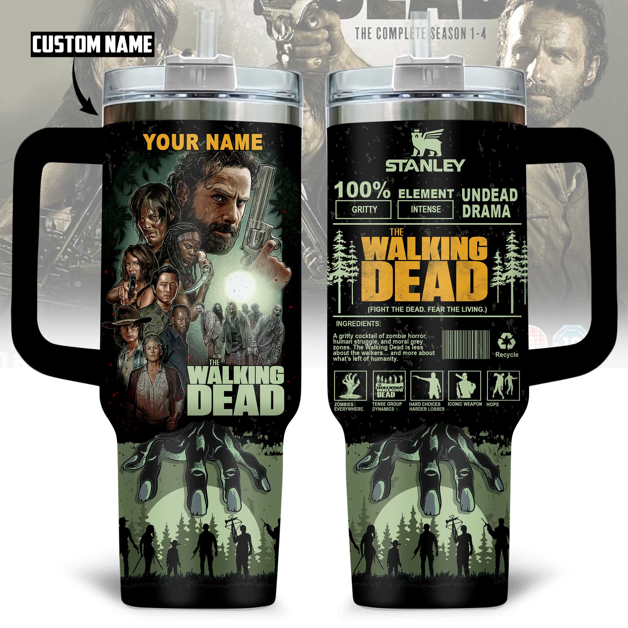 The Weeknd Music Custom Stanley Quencher 40oz Stainless Steel Tumbler With Handle