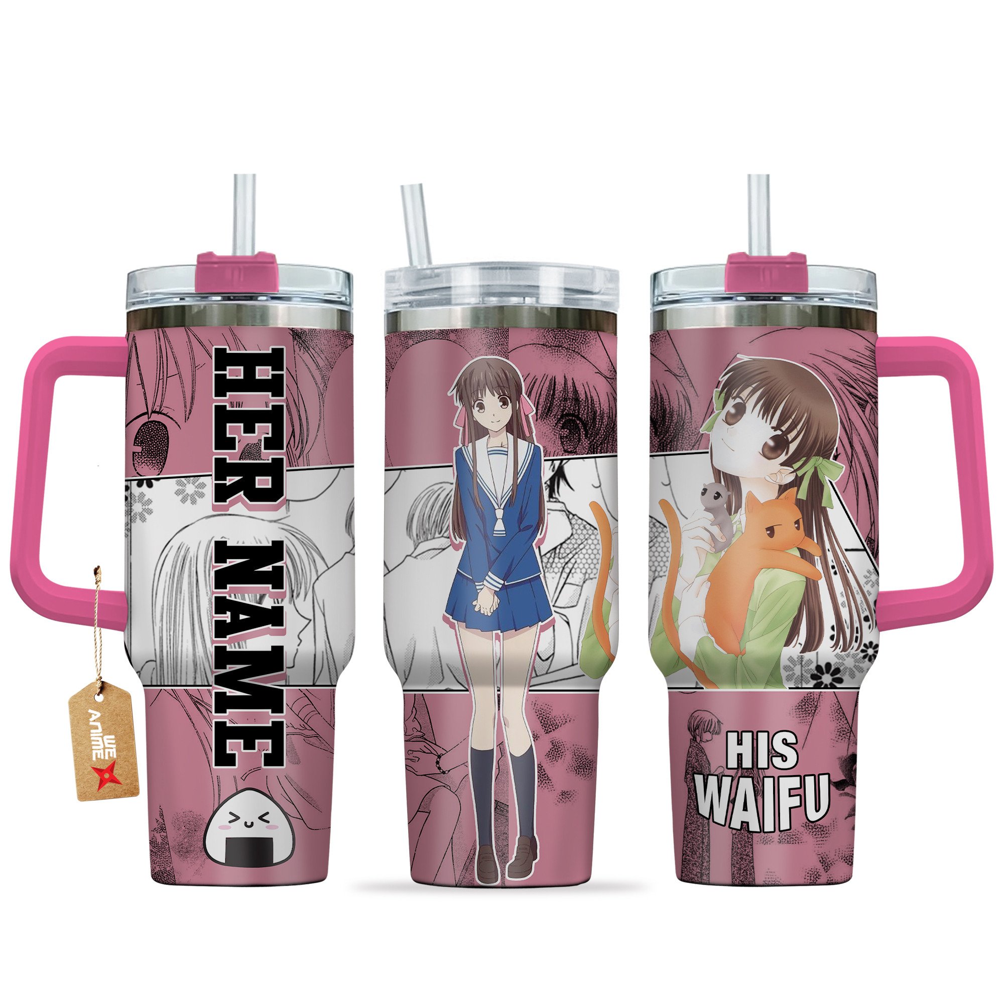 Tohru Honda Fruits Basket Anime Custom Stanley Quencher 40oz Stainless Steel Tumbler With Handle