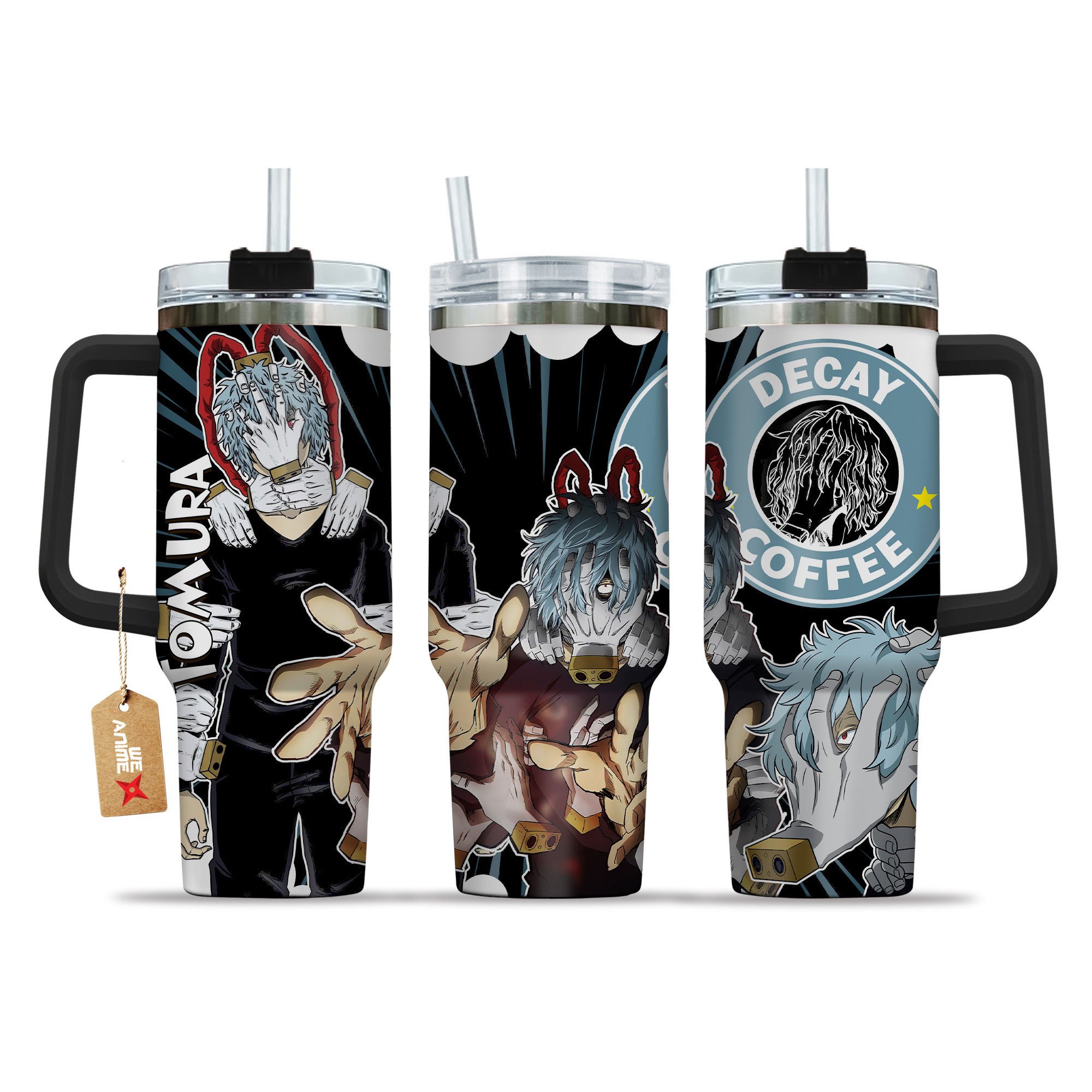 Tomura Shigaraki My Hero Academia Anime Custom Stanley Quencher 40oz Stainless Steel Tumbler With Handle