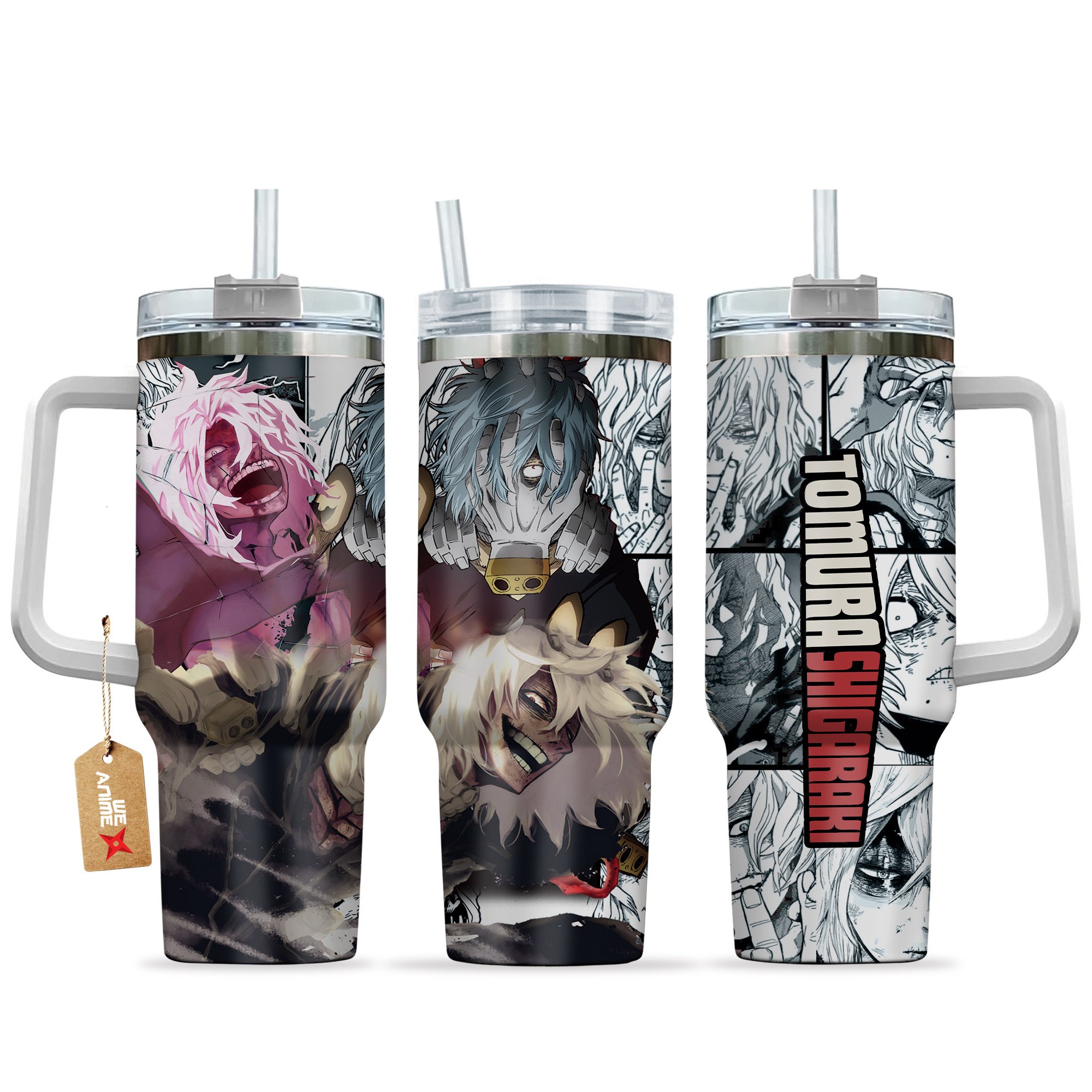 Tomura Shigaraki My Hero Academia Anime Custom Stanley Quencher 40oz Stainless Steel Tumbler With Handle