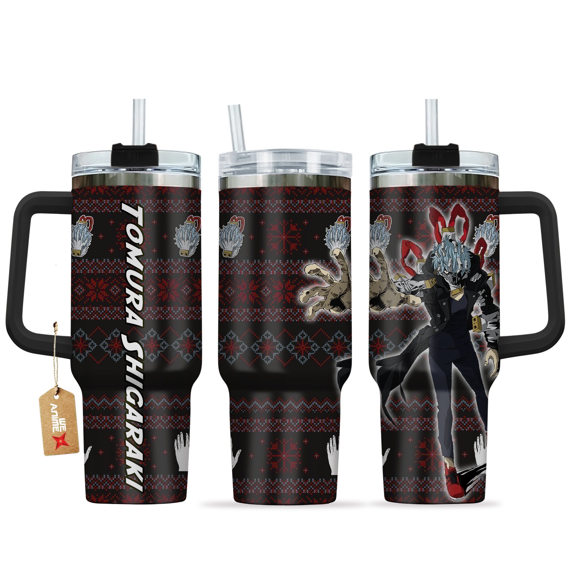 Tomura Shigaraki My Hero Academia Anime Custom Stanley Quencher 40oz Stainless Steel Tumbler With Handle