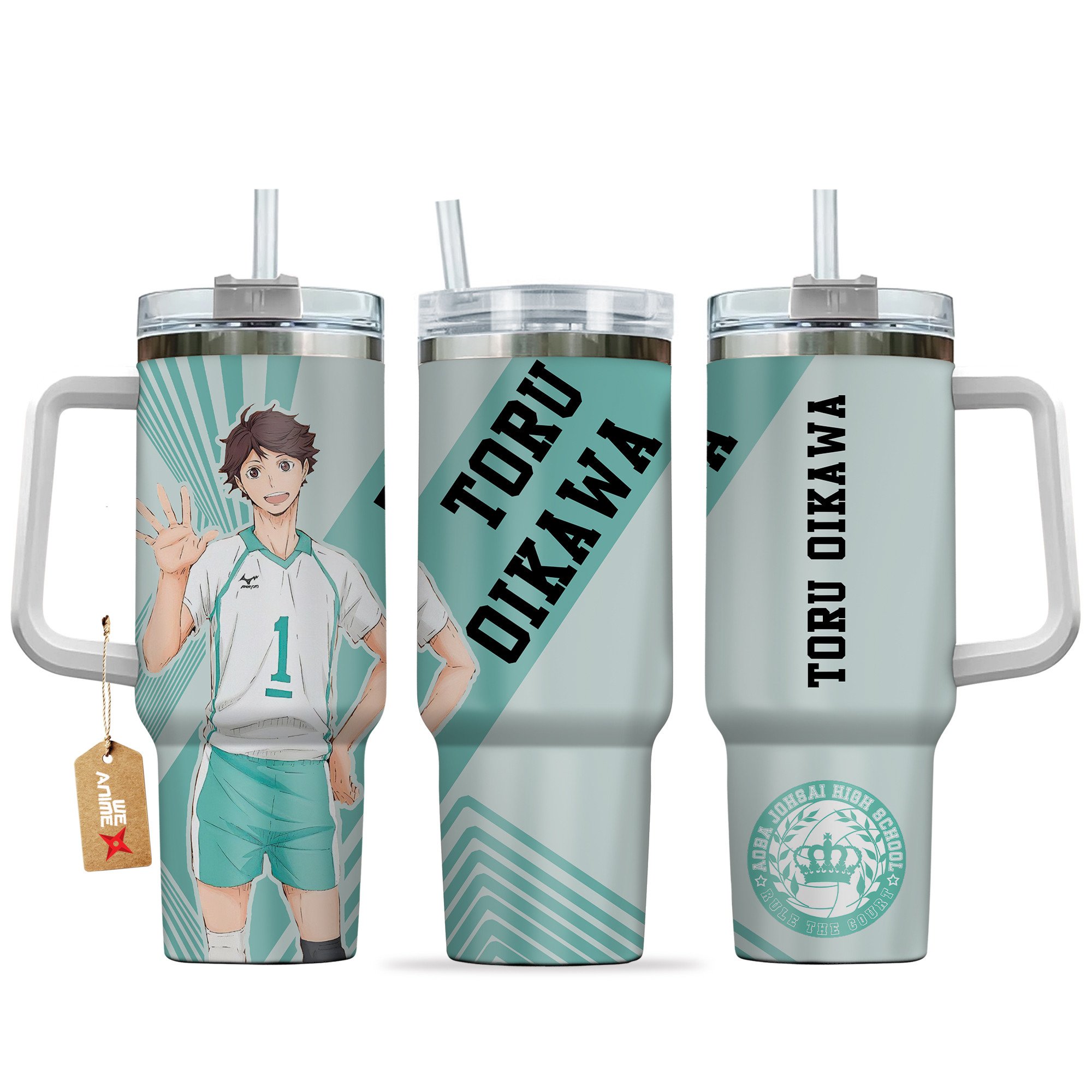 Toru Oikawa Haikyu!! Anime Custom Stanley Quencher 40oz Stainless Steel Tumbler With Handle