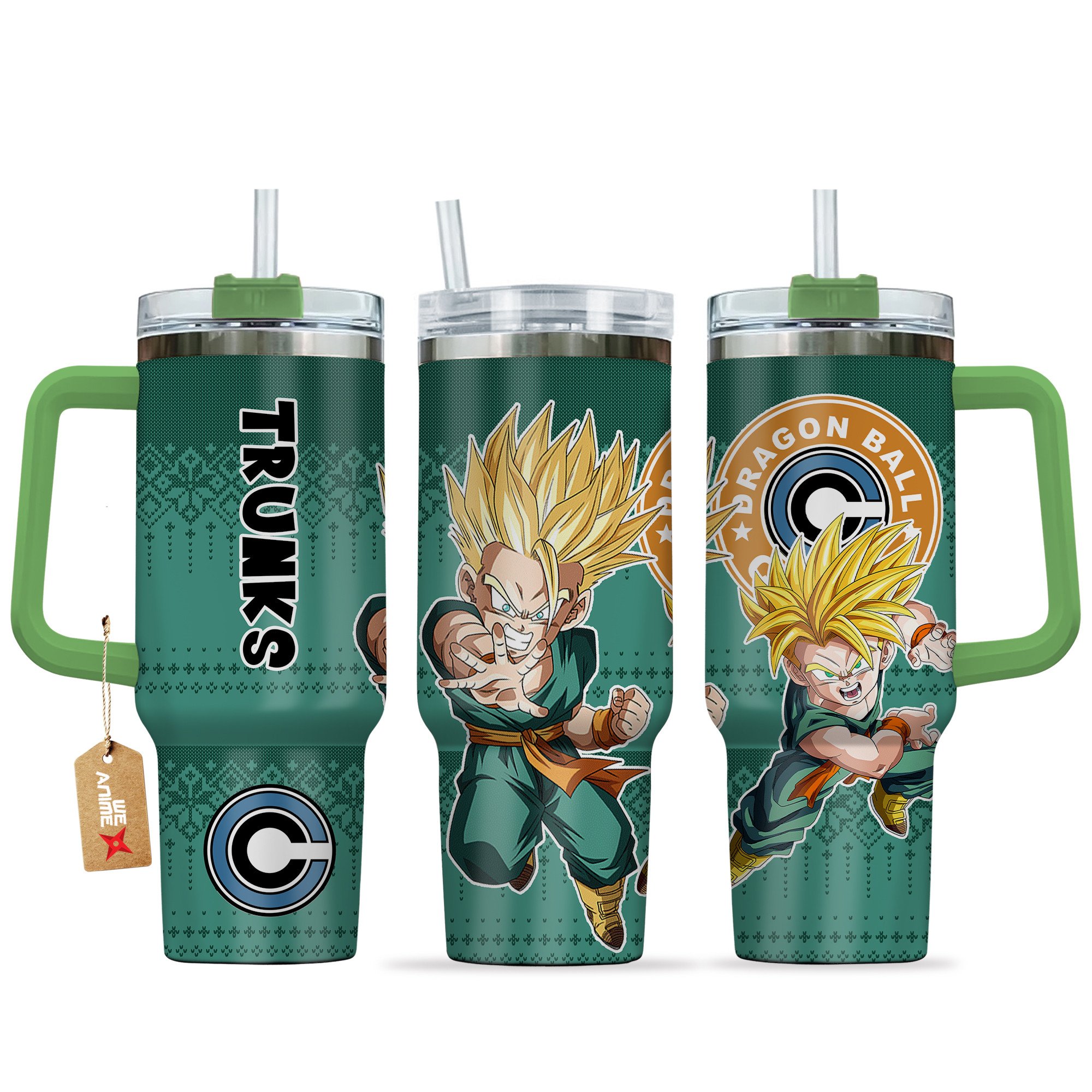 Trunks Kid Super Saiyan Dragon Ball Z Anime Custom Stanley Quencher 40oz Stainless Steel Tumbler With Handle