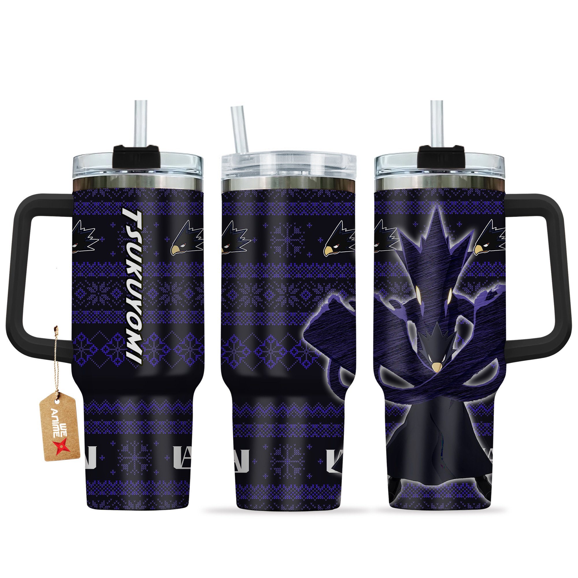 Tsukuyomi My Hero Academia Anime Custom Stanley Quencher 40oz Stainless Steel Tumbler With Handle