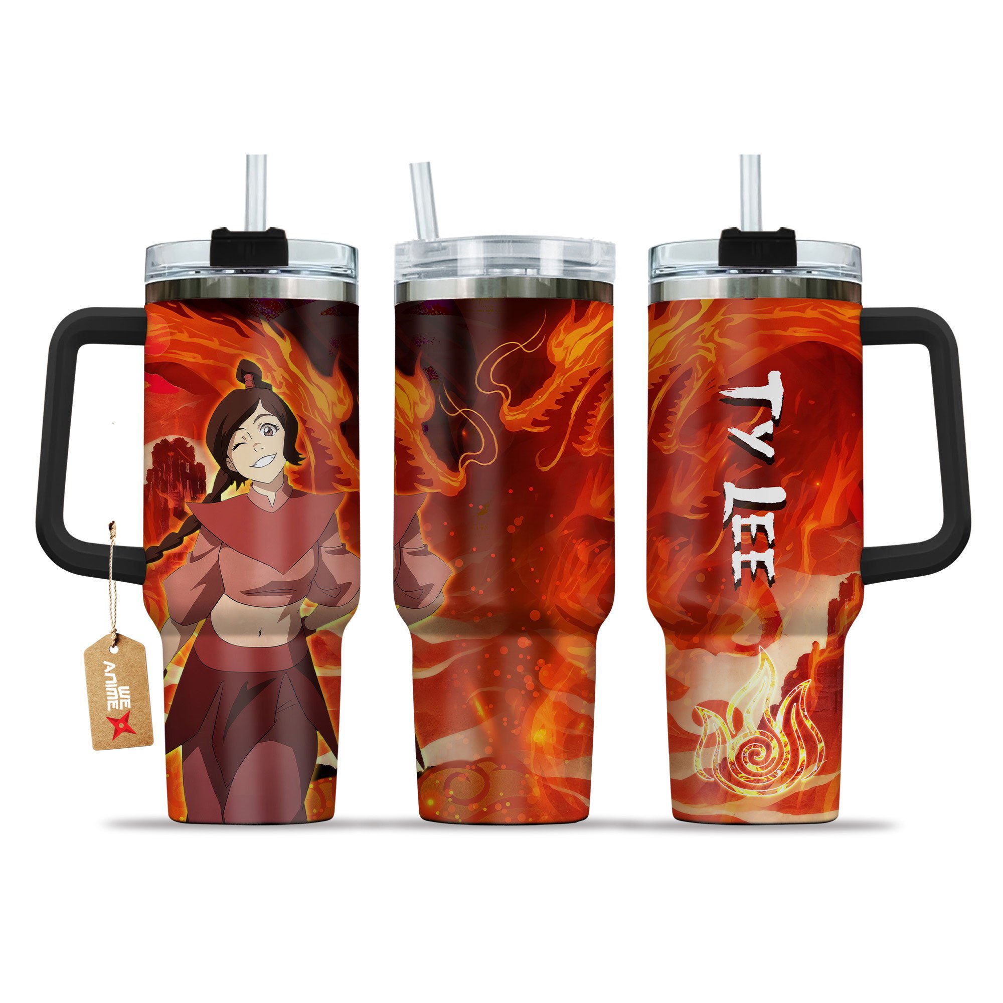 Ty Lee Avatar Anime Custom Stanley Quencher 40oz Stainless Steel Tumbler With Handle