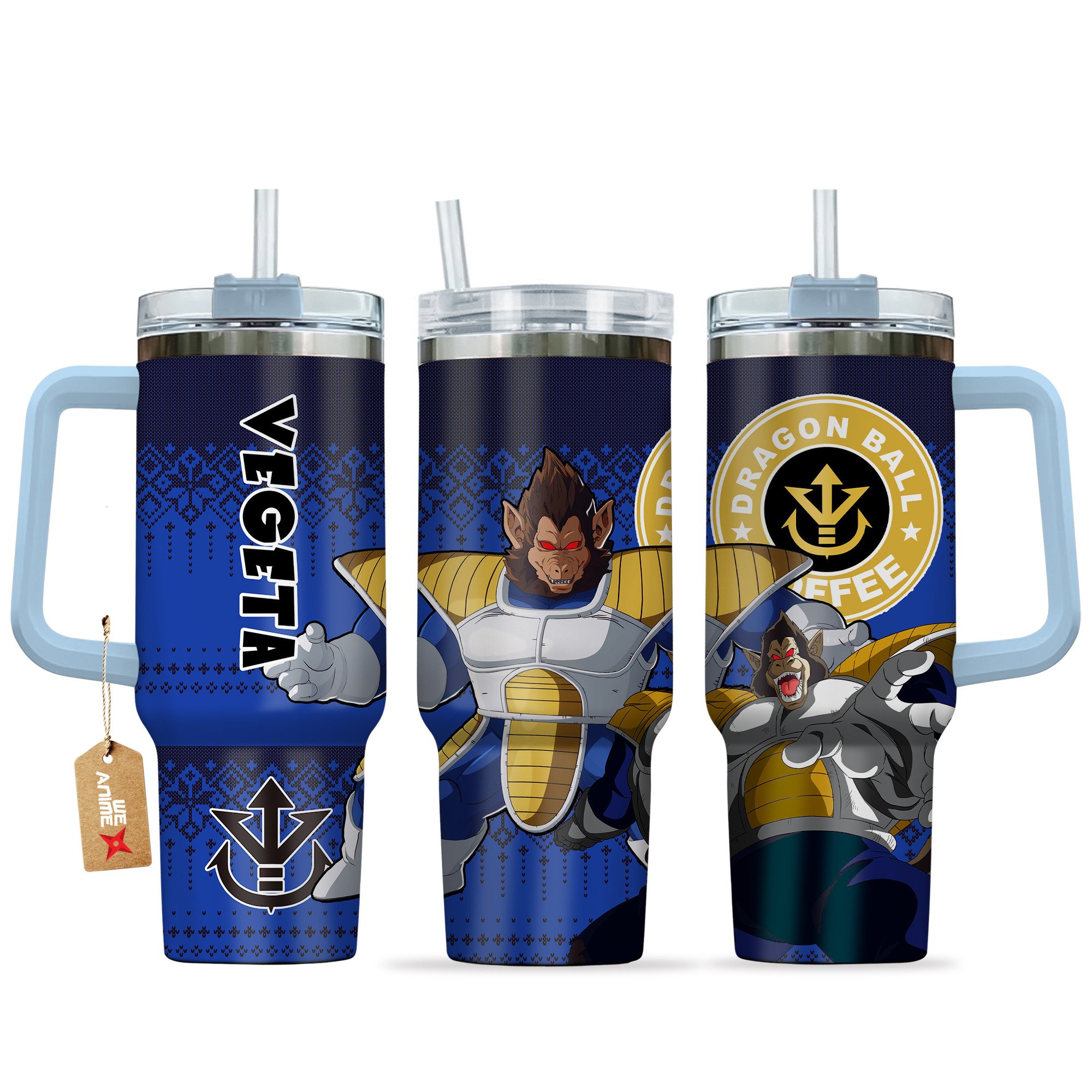 Vegeta Great Ape Dragon Ball Z Anime Custom Stanley Quencher 40oz Stainless Steel Tumbler With Handle