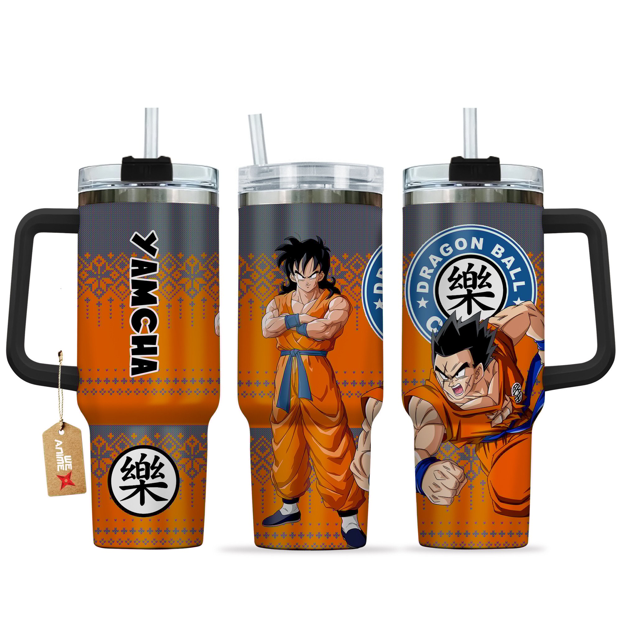 Yamcha Dragon Ball Anime Custom Stanley Quencher 40oz Stainless Steel Tumbler With Handle