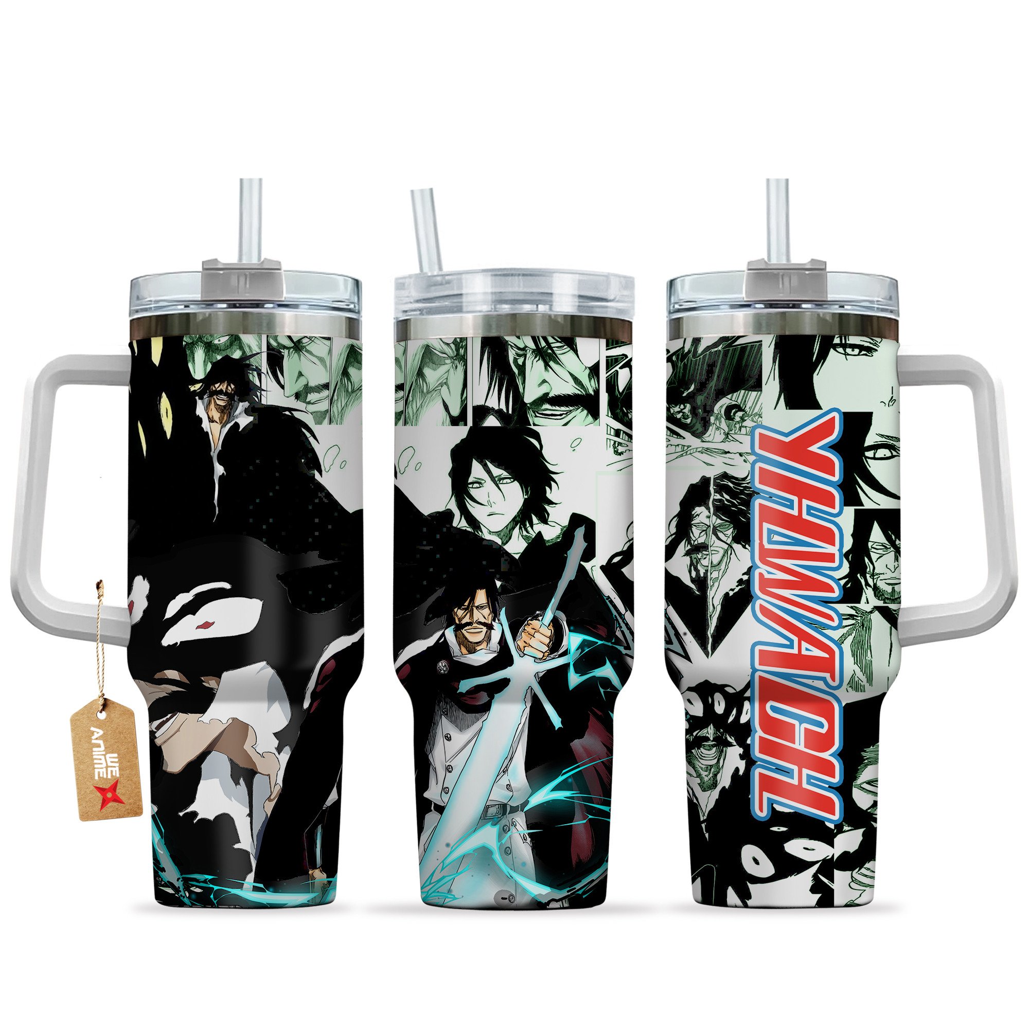 Yhwach Bleach Anime Custom Stanley Quencher 40oz Stainless Steel Tumbler With Handle