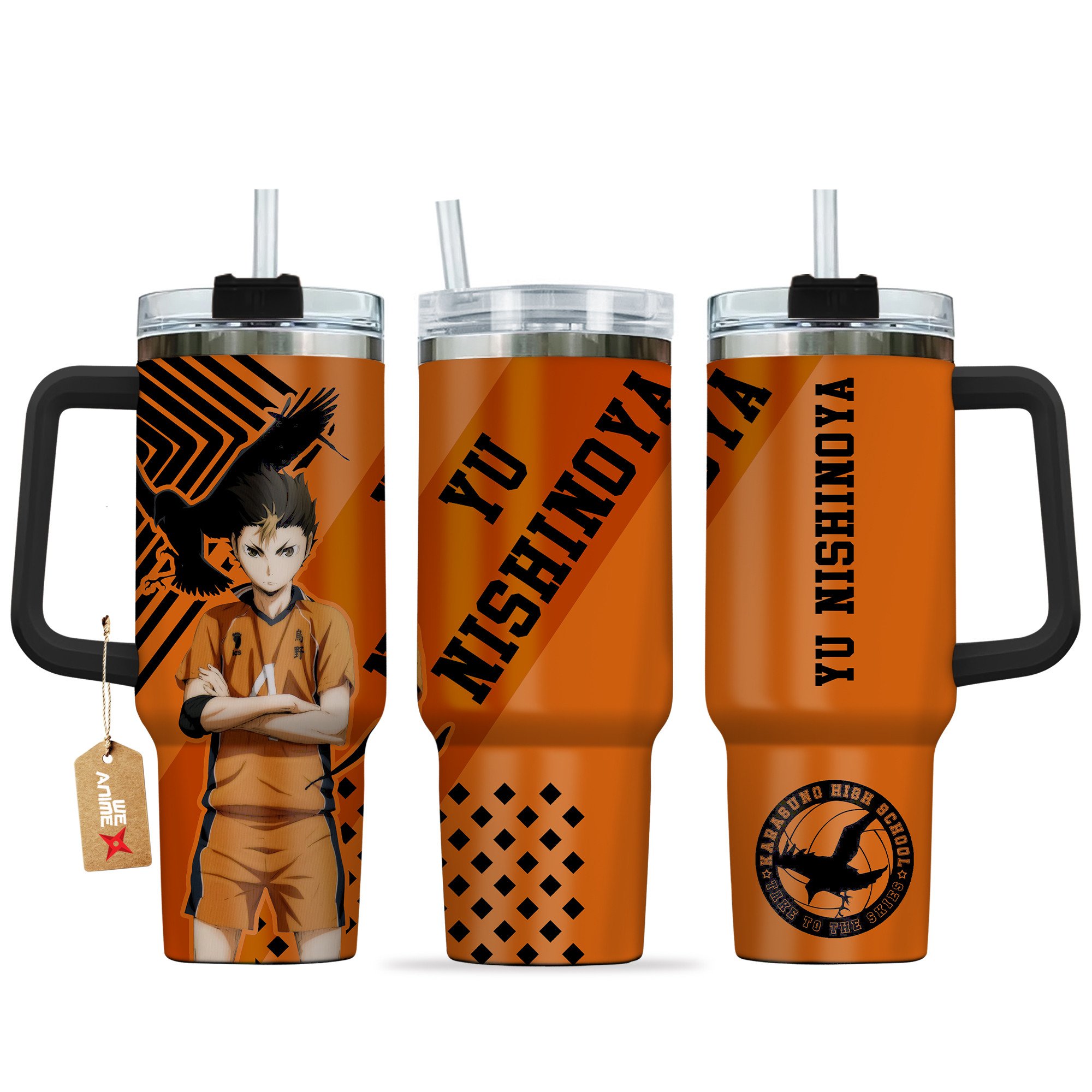 Yu Nishinoya Haikyu!! Anime Custom Stanley Quencher 40oz Stainless Steel Tumbler With Handle