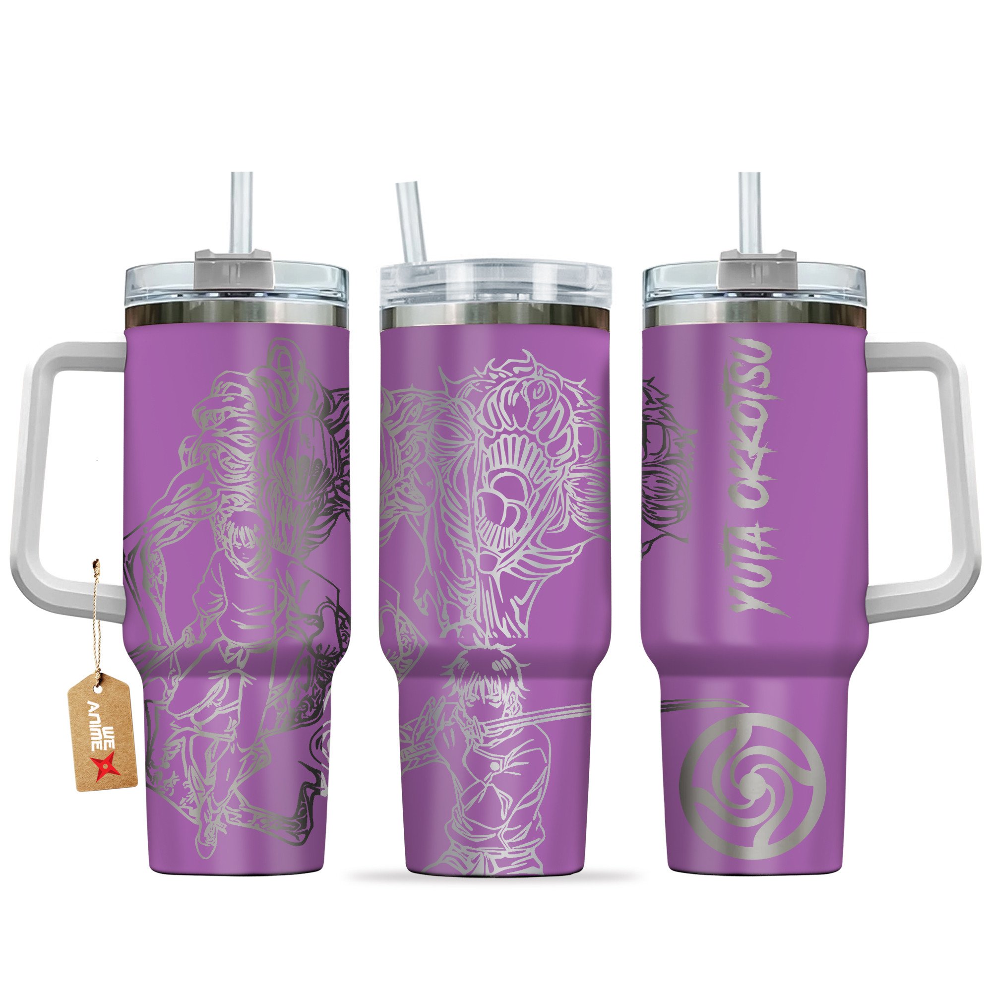 Yuta Okkotsu Jujutsu Kaisen Anime Custom Stanley Quencher 40oz Stainless Steel Tumbler With Handle